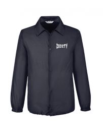 ZOCIETY PIT LANE COACH'S JACKET - BLACK & WHITE