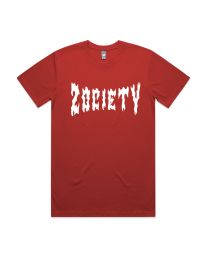 ZOCIETY PIT LANE PUFF TEE - RED & WHITE