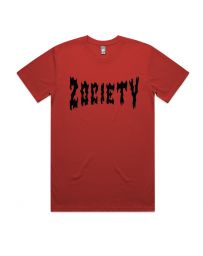 ZOCIETY PIT LANE PUFF TEE - RED & BLACK