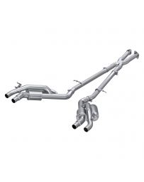 MBRP 2022 Kia Stinger 3.3L T304 SS Cat-Back Exhaust- Dual Split Rear Quad Outlet Uses Factory Bezels