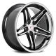FERRADA CM1 Black with Machined Face with Chrome Lip (20" x 10", +40 Offset, 5x120.65 Bolt Pattern, 72.56mm Hub)