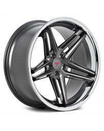 FERRADA CM1 Matte Graphite with Chrome Lip (20" x 10.5", +20 Offset, 5x114.3 Bolt Pattern, 71.6mm Hub)
