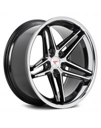 FERRADA CM1 Black with Machined Face with Chrome Lip (20" x 10.5", +40 Offset, 5x120.65 Bolt Pattern, 72.56mm Hub)