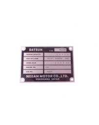 Engine Data VIN Plate Tag 240Z