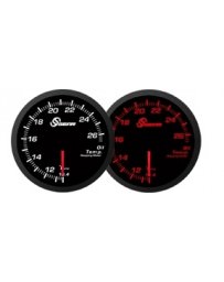 370z Sgear Imperial Electronic Oil Temperature Gauge, °F - White LED 52mm