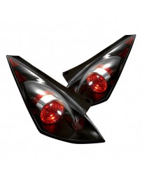 350z DE 2003-2005 Spyder Euro Style Tail Lights Black ALT-YD-N350Z02-BK