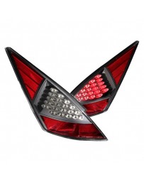 350z DE Anzo Black/Red LED Tail Lights 2003-2005
