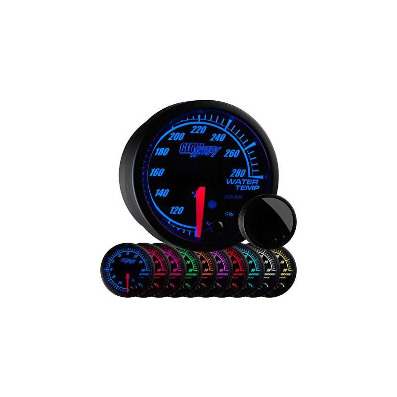 370z GlowShift Elite 10 Color Water Temperature Gauge