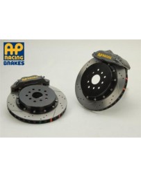 350z AP Racing 4-Piston Rear Iron Hat Drilled/Slotted RT Big Brake Kit- Competition Gray Calipers