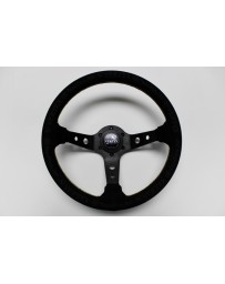 350z Vertex "King" 330mm Steering Wheel in Black Suede