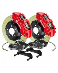 R34 Brembo GT Series Slotted 2-Piece Rotor Rear Big Brake Kit - Red