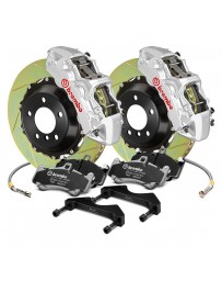 R34 Brembo GT Series Slotted 2-Piece Rotor Rear Big Brake Kit - Silver