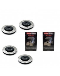 350z StopTech Discs & Sport Performance Pads kit for Brembo brakes - DRILLED