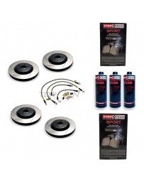 350z StopTech F+R Brake Discs Pads Lines and Fluid Pack - Drilled+Slotted - Brembo