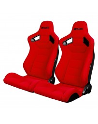 BRAUM ELITE SERIES RACING SEATS (RED CLOTH) – PAIR