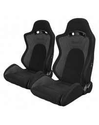 BRAUM S8 SERIES RACING SEATS (GRAY & BLACK) – PAIR