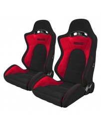 BRAUM S8 SERIES RACING SEATS (RED & BLACK) – PAIR