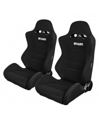 BRAUM S8 SERIES RACING SEATS (BLACK CLOTH) – PAIR