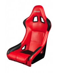 BRAUM FALCON SERIES FIA APPROVED FIXED BACK RACING SEAT (RED LEATHERETTE)