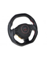 Nissan GT-R R35 DCTMS Sport Steering Wheel Flat Top Carbon Leather
