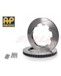 Nissan GT-R R35 AP Racing Stillen 2-Piece Replacement Rear Rotors with Hardware Slotted 09-13