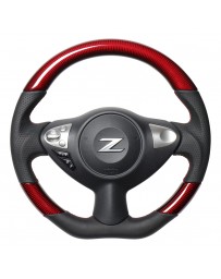 370z REAL JAPAN Steering wheel - Black Carbon - Black Euro stitching