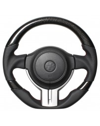 Toyota GT86 REAL JAPAN Steering wheel - Black Carbon 3C - Black & Red Euro Stitch