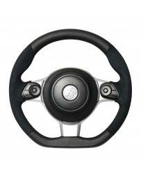 Toyota GT86 REAL JAPAN Steering wheel - Black Leather & Black Ultra Suede - Black Euro Stitch