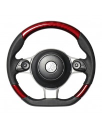 Toyota GT86 REAL JAPAN Steering wheel - Red carbon - Black euro stitch