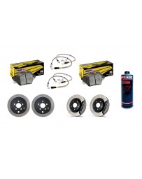 Toyota GT86 StopTech Discs & Hawk COMPLETE kit with fluid - SLOTTED