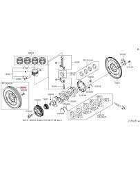 Nissan Juke Nismo RS 2014+ Nissan OEM Flywheel Assembly, MR16DDT Nismo