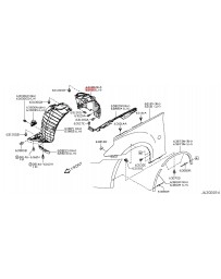 370z Z34 Nissan OEM Front Left Driver Side Inner Fender Liner LH