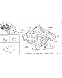 350z Nissan OEM Floor Trimming Front Carpet Bracket