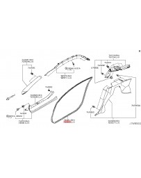 350z Nissan OEM Coupe Inner Door Weatherstrip Moulding RH