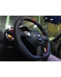370z EVO-R Carbon Fiber, Red Stitched Steering Wheel