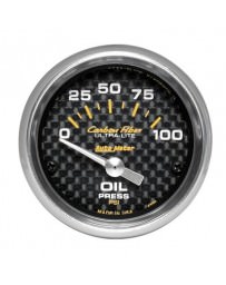 Nissan GT-R R35 AutoMeter Carbon Fiber Electronic Oil Pressure Gauge 100 PSI - 52mm
