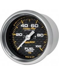 Nissan GT-R R35 AutoMeter Carbon Fiber Electronic Fuel Pressure Gauge 100 PSI - 52mm