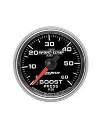 Nissan GT-R R35 AutoMeter Sport-Comp II Mechanical Boost Gauge 60 PSI - 52mm