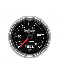 Nissan GT-R R35 AutoMeter Sport-Comp II Full Sweep Electronic Fuel Pressure Gauge 100 PSI - 52mm