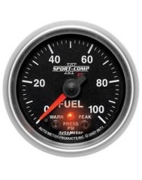 Nissan GT-R R35 AutoMeter Sport-Comp II Electronic Fuel Pressure Gauge 100 PSI - 52mm