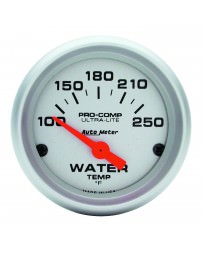 Nissan GT-R R35 Autometer Ultra-Lite Short Sweep Electric Water Temperature Gauge 100-250 Deg F - 52mm