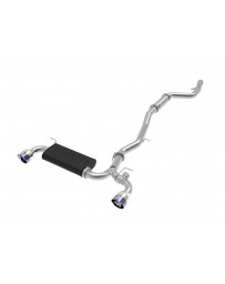 Toyota Supra GR A90 Afe Power Takeda 3" to 2-1/2" 304 Stainless Steel Cat-Back Exhaust System - Blue Flame Tips