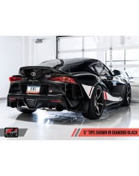 Toyota Supra GR A90 AWE Tuning Non-Resonated Touring Edition Exhaust 5" Diamond Black Tips