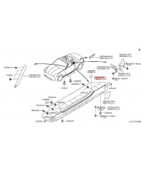 350z Nissan OEM Side Skirt Protector, Unpainted, RH