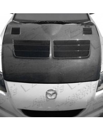 VIS Racing Carbon Fiber Hood Razor Style for Mazda RX8 2DR 04-11