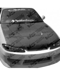VIS Racing Carbon Fiber Hood JS Style for Nissan SILVA S15 2DR 99-02