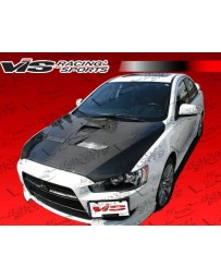 VIS Racing Carbon Fiber Hood EVO 10 Style for Mitsubishi Lancer 4DR 2008-2017