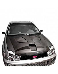 VIS Racing Carbon Fiber Hood Fuzion Style for Subaru WRX 2DR & 4DR 02-03