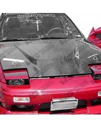 VIS Racing Carbon Fiber Hood Invader Style for Nissan 240SX 2DR & Hatchback 89-94