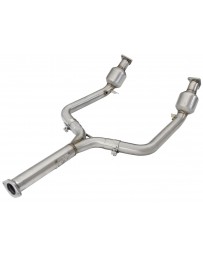 350z DE aFe Twisted Steel Y-Pipe / High Flow Cats HFC Combo, Street Series
